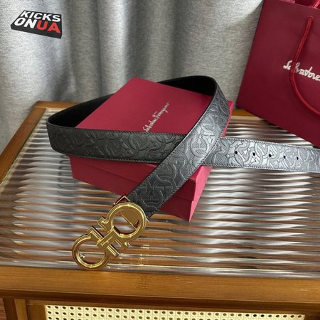 Ferragamo Black Belt 3.5cm