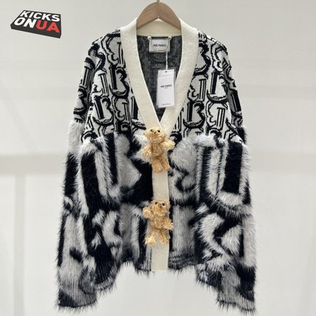 13DE MARZO Jacquard knit Cardigan Sweater