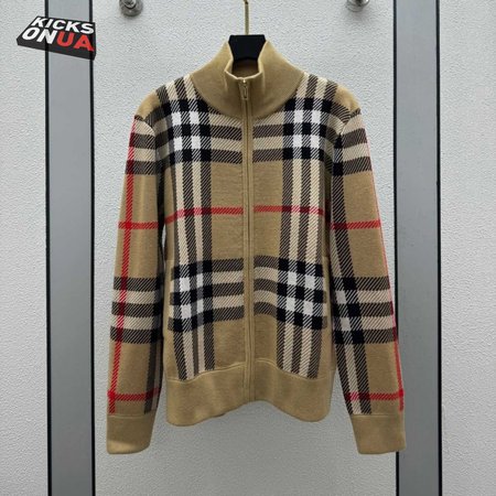 Classic Plaid Turtleneck Cardigan Sweater