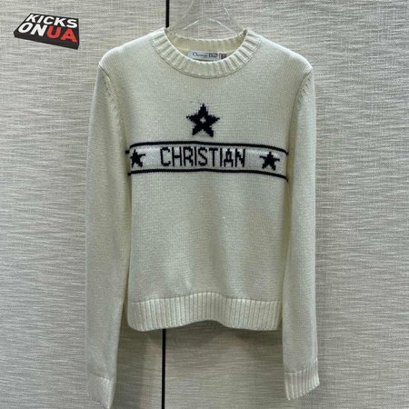 Dior Round Collar Star Cardigan Sweater