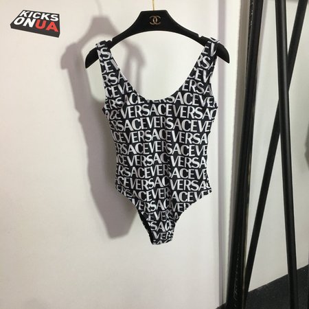 Versace Monogram-Printed Backless One-Piece Swimsuit