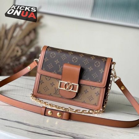 dauphine monogram reverse mm brown