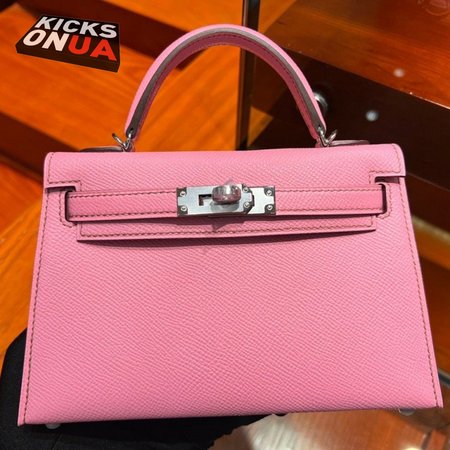 Hermes Handbags Kelly Mini 1q Handbag Rose Confetti