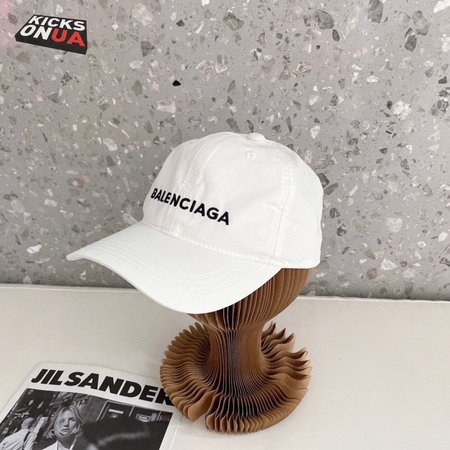 Balenciaga Logo Cap White/Black