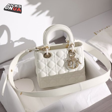 Mini Lady Dior Bag Cream Lambskin Cannage