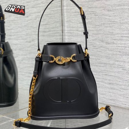 Dior Medium C'est Dior Bag Cd Embossed Logo In Black Calfskin