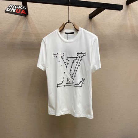 stitch print embroidered t-shirt white 1a96l1