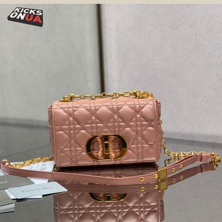 Dior Miss Caro Mini Chain Bag Antique-Pink Lambskin Oversized Cannage