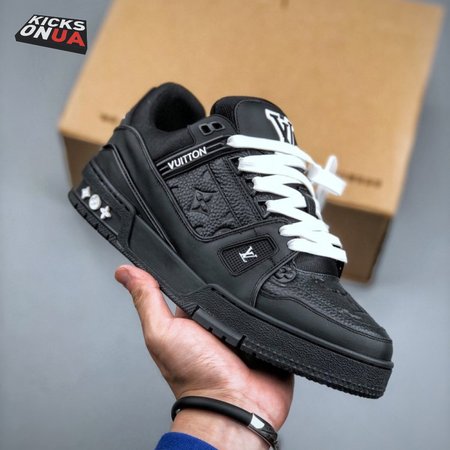 trainer black embossed monogram