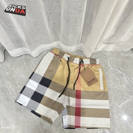 Burberry Check Drawcord Swim Shorts Men's Archive Beige