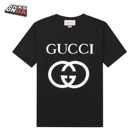 Gucci Interlocking GG Print T-shirt Men's Black Ivory