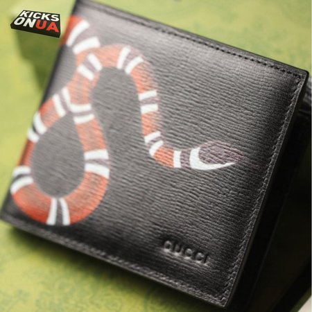 Gucci Kingsnake Print GG Supreme Wallet