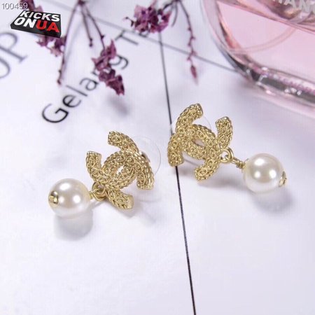 Chanel Resin and Strass Metal Earrings Gold/Transparent