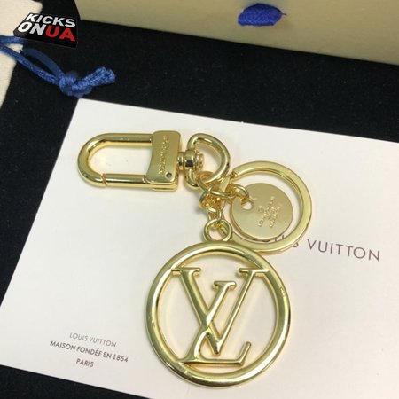 bag charm key holder circle gold