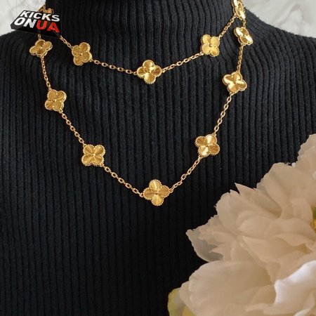 Van Cleef & Arpels Vintage 18K Yellow Gold Alhambra Necklace
