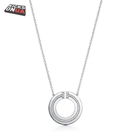 Tiffany T Diamond Circle Pendant in 18k Rose Gold