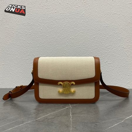 Celine Triomphe Bag Medium Canvas Tan/Brown