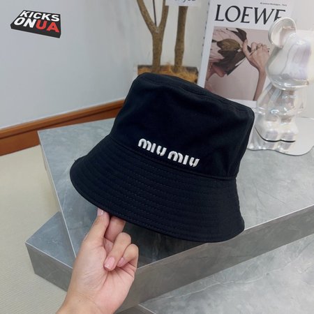 Miu Miu Logo Embroidered Bucket Hat