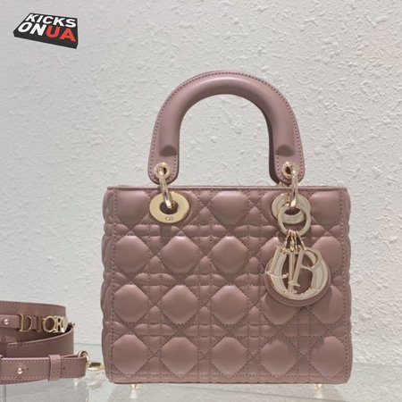Dior Small Lady Dior My Abcdior Bag Peony Pink Cannage Lambskin