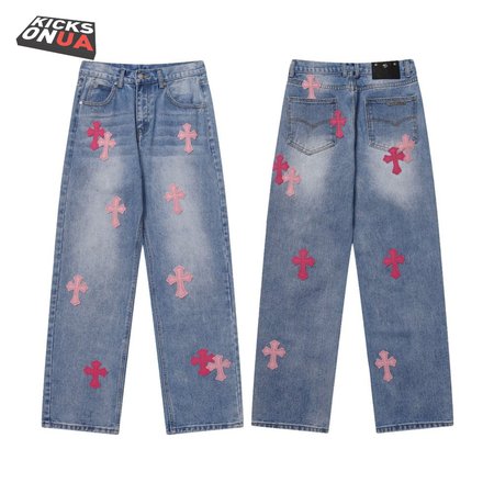 Chrome Hearts Levi's Pink Cross Patch Jeans