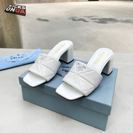 Prada Quilted Nappa Leather Heeled Sandals