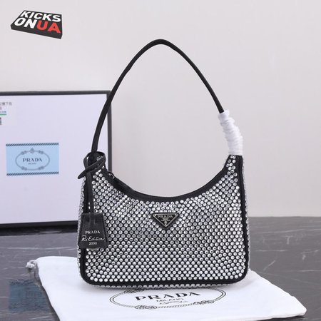 Prada Re-Edition 2000 Crystal Mini Bag Black