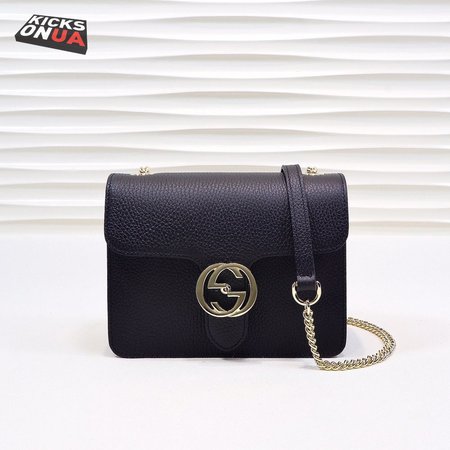 Gucci Interlocking G Shoulder Bag Small Black