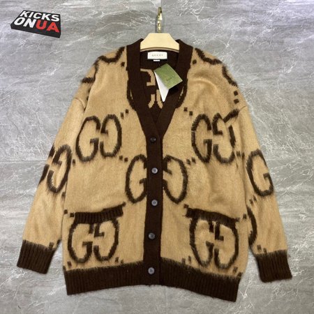 Gucci Reversible GG Mohair Wool Cardigan