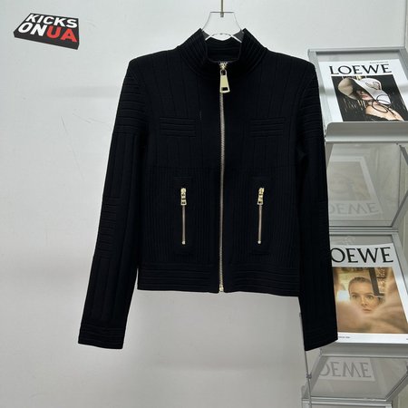 Balmain Black Zip Cardigan