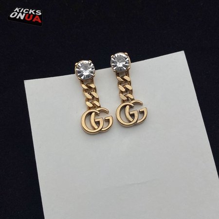 GUCCI Crystal Double G Earrings