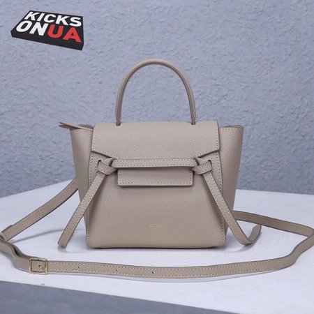 Celine Pico Belt Bag In Grained Calfskin Light Taupe