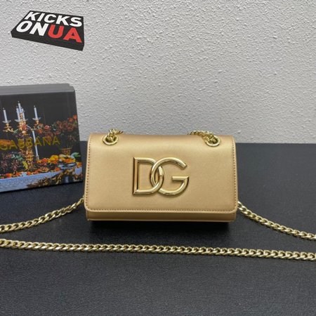 Dolce & Gabbana Calfskin 3.5 Clutch Gold