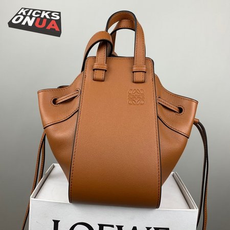 Loewe Mini Hammock Drawstring In Classic Calfskin Tan