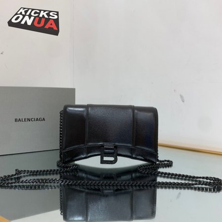 Balenciaga Hourglass Wallet On Chain Box In Black 656050