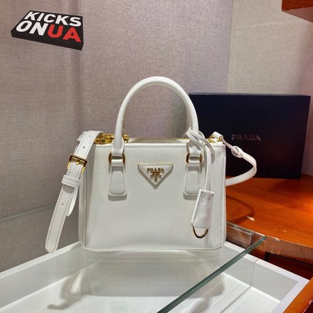 Prada Galleria Saffiano Leather Mini-Bag White 1BA906