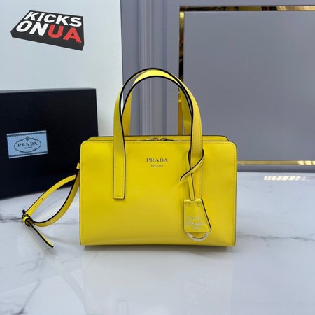 Prada Re-Edition 1995 Brushed-Leather Mini Handbag Yellow 1BA357