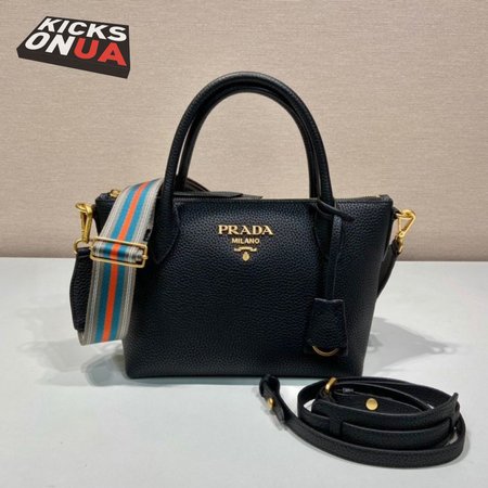 Prada Top Handle Bags Black 1BA111