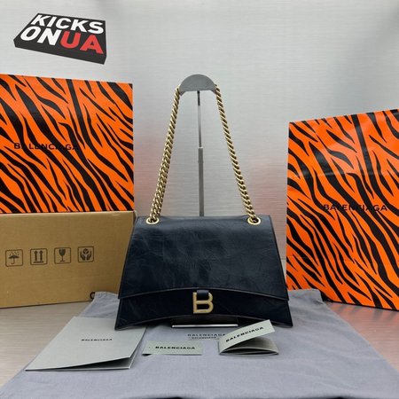 Balenciaga Crush Medium Chain Bag In Black