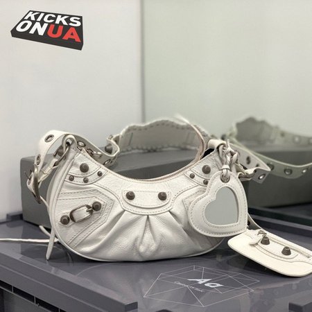 Balenciaga Le Cagole Small Shoulder Bag In White 9104