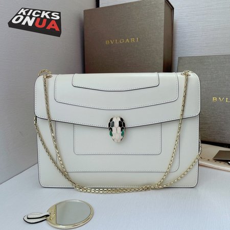 Bvlgari Serpenti Forever Shoulder Bag White 290265