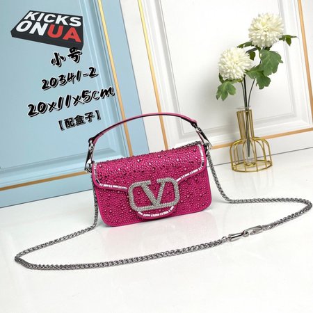 Valentino Loco Calfskin Shoulder Bag Pink