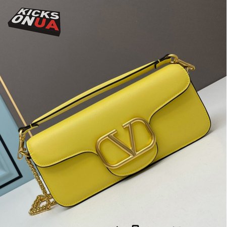 Valentino Loco Calfskin Shoulder Bag Yellow WB0K30ZXL_KN8