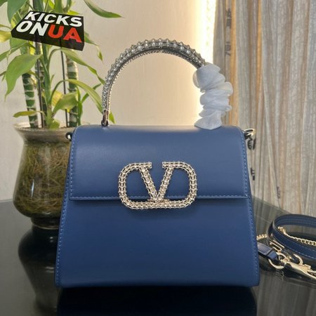 Valentino Small Vsling Calfskin Handbag With Jewel Handle Ultramarine 1W2B0F53NQG_7E1
