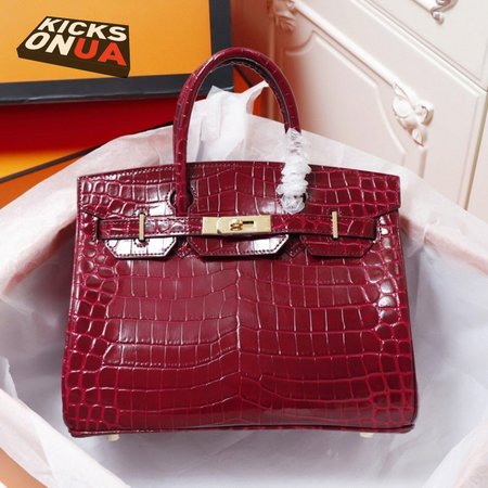 Hermes Birkin 35 Braise Porosus Crocodile With Gold Hardware