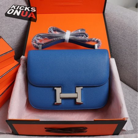 Hermes Constance 19cm Blue