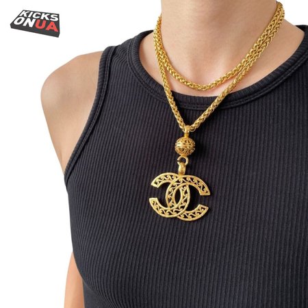 Chanel Vintage 95A Coco Mark Logo Chain Necklace
