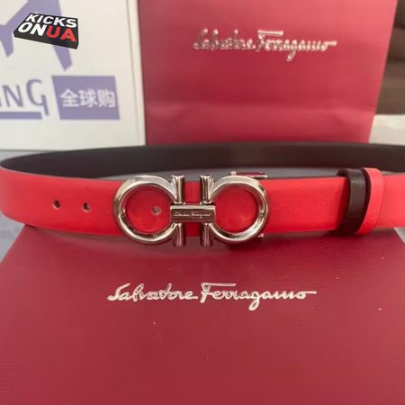 Ferragamo Double Gancini Reversible Leather Belt