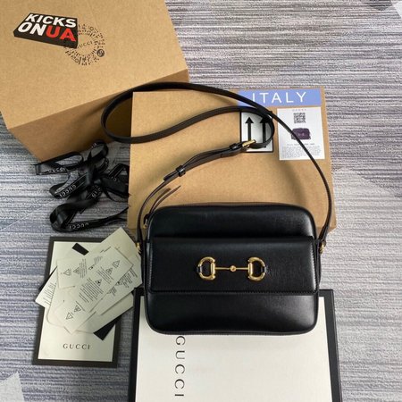 Gucci Horsebit 1955 Small Shoulder Bag Black