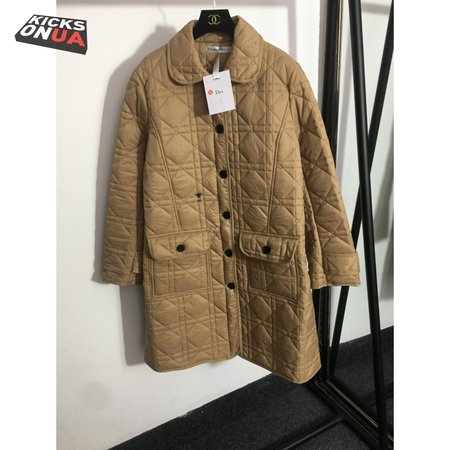 Dior CD Small Bee Rhombus Mid-Length Padded Coat
