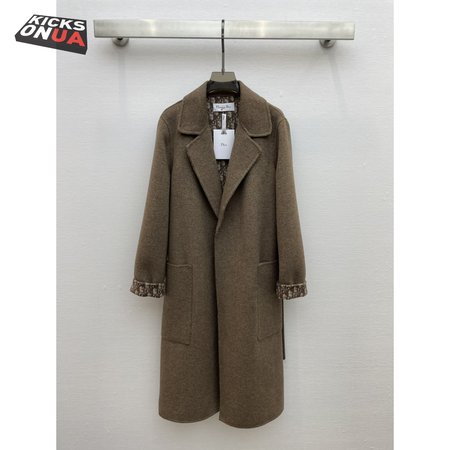 Dior Logo Reversible Lapel Wool Coat